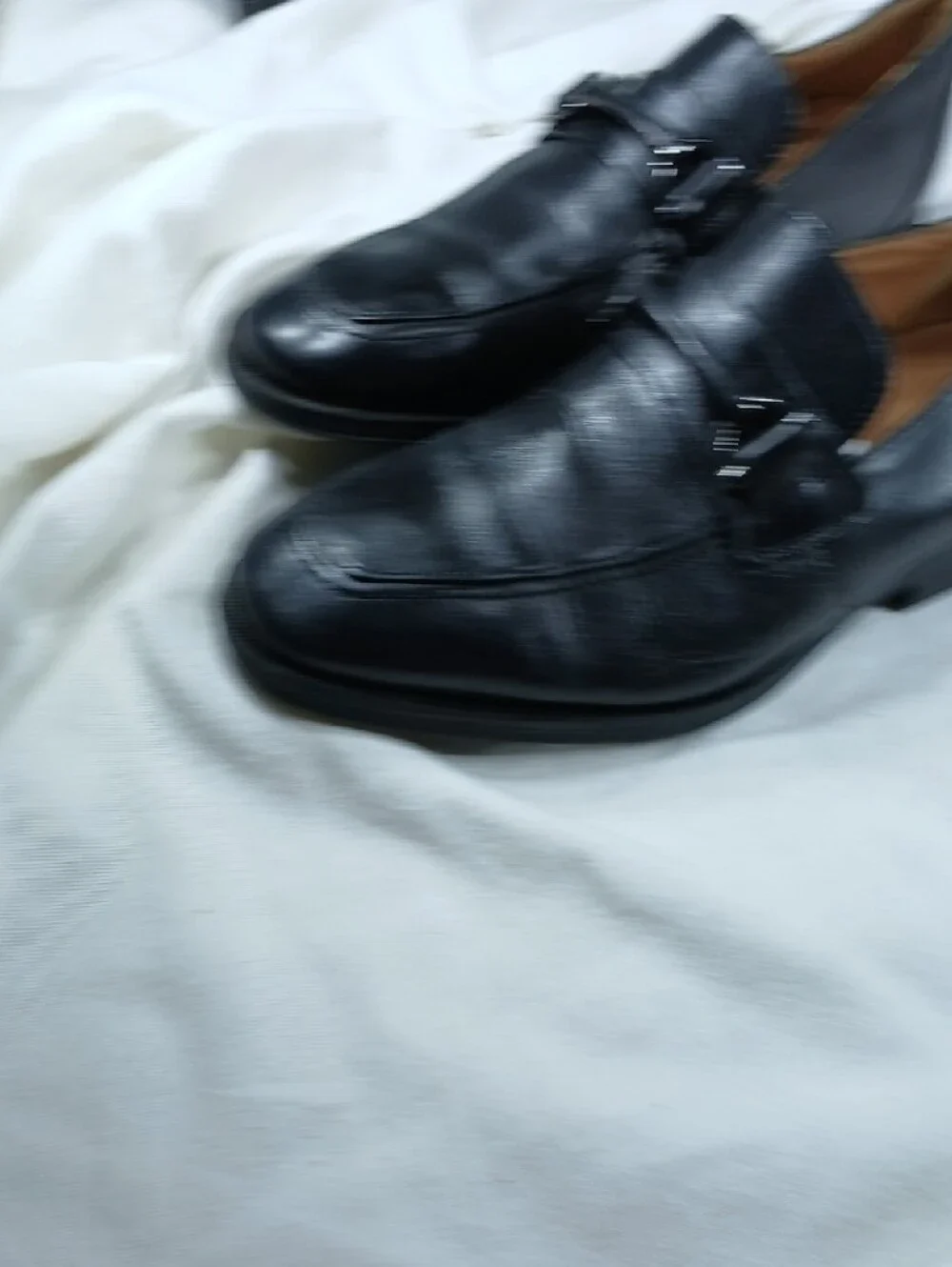 Clarks Men's Black Leather Slip-On Bit Loafers